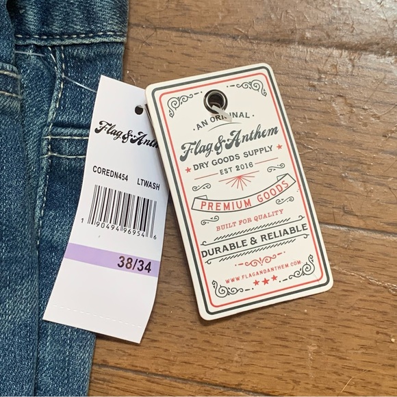 ⭐️SOLD⭐️Flag & Anthem Mens Downey Nashville Straight Jeans |38 X 34 | Blue NEW!! - Picture 12 of 14